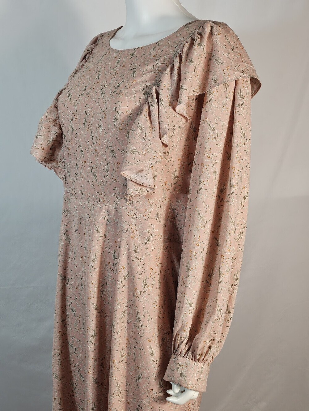 NWT Roolee True Love's Kiss Blush Pink Floral Nursing Mom Ruffle Maxi Dress - Picture 5 of 16